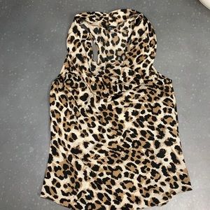 Cheetah cowl neck dress tank Guess size XS